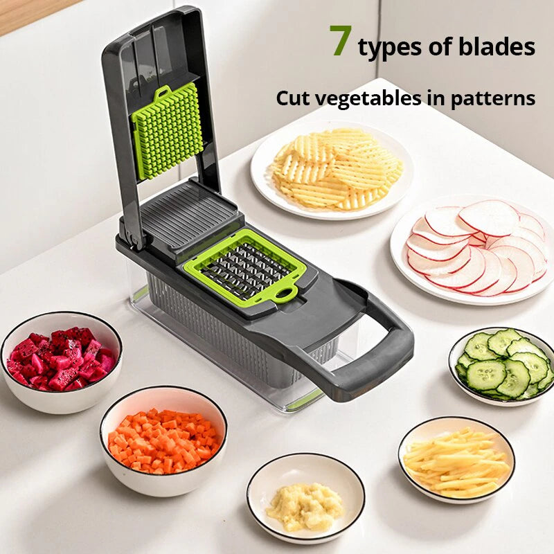 12 in 1 Multifunctional Vegetable Slicer Cutter Shredders Slicer with – My  Life Hackz